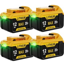 Pack For DeWalt 20V 20 Volt Max XR 12.0AH Lithium Ion Battery DCB206-2 DCB200-2
