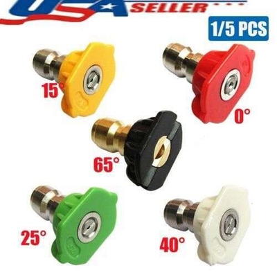 #ad 1 5 PCS Pressure Washer Spray Tips Nozzles High Power Kits Quick Connect 1 4quot; US $7.26