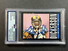 1985 Topps Eric Dickerson Los Angeles Rams #79 Auto Signed PSA DNA Autograph HOF