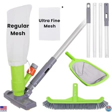 Sepetrel Premium Pool Cleaning Kit - Spa Jet Vacuum, Brush, Skimmer Net & Pole