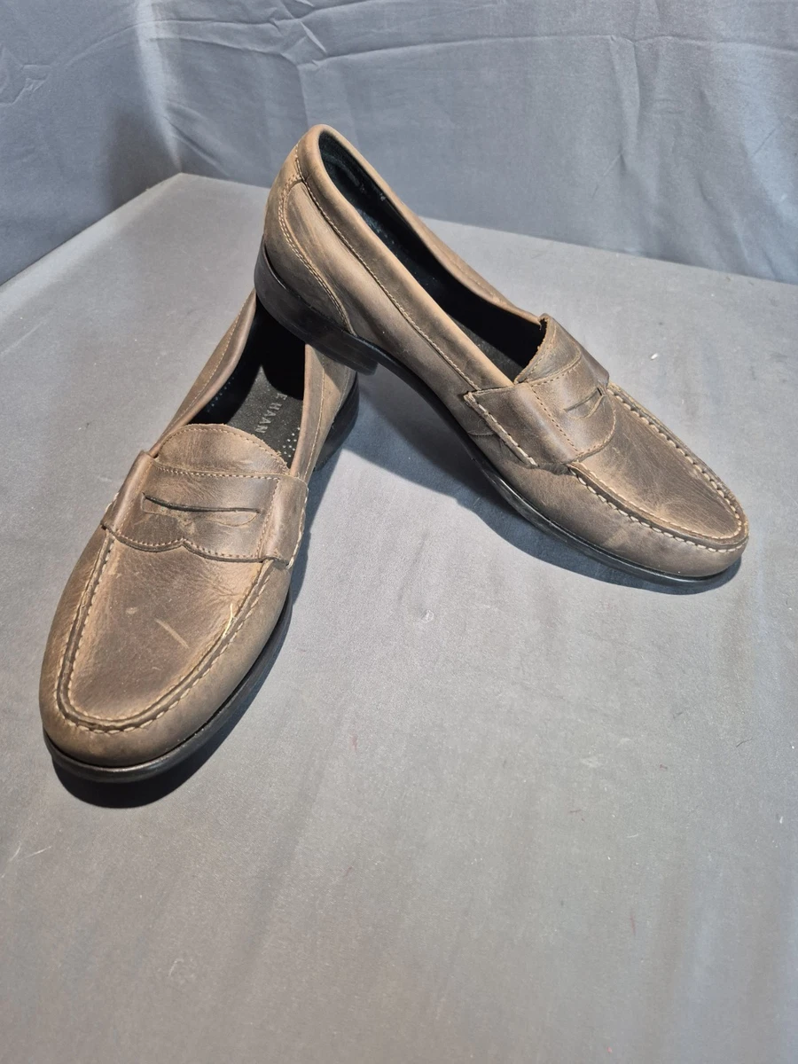 COLE HAAN Leather Penny Loafer Brown Men display picture 1