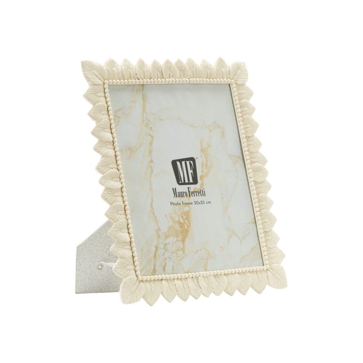 Cadre photo Light Leaf crème 20x25cm pour décorer votre buffet de salon