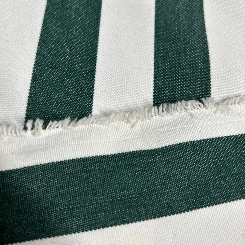 Tela de lona estampada verde blanca vintage 5 yardas 54" NOS Foto 4 de 4