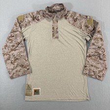 USMC Combat Shirt FROG Flame Resist M-R Desert MARPAT 1/4 Zip Medium Regular