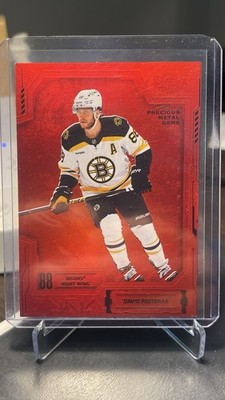 David Pastrnak 2025-26 Skybox Metal Red PMG 068/100