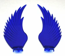 Windrider Hood Ornament Pull Replacement Wings Plastic Blue GG#48041 Pair