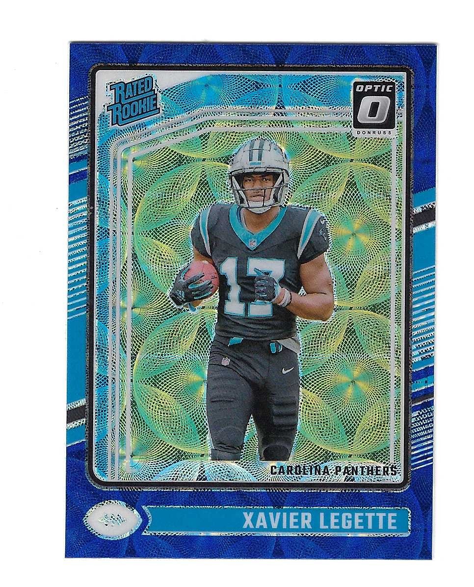 XAVIER LEGETTE 2024 DONRUSS OPTIC BLUE SCOPE HOLO ROOKIE RC #299 $25.00 PANTHERS