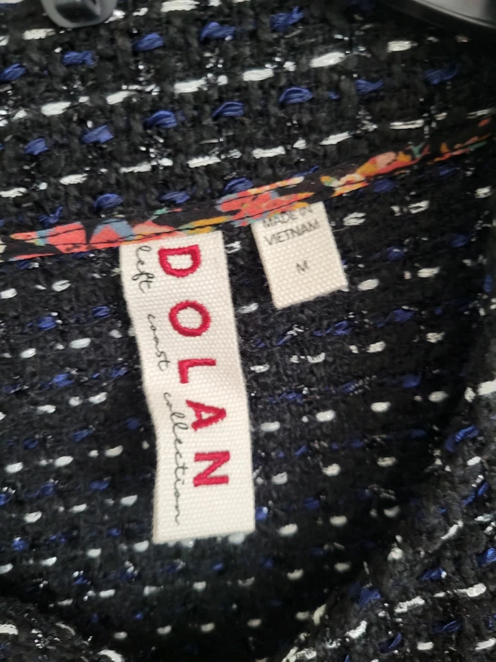 Anthropologie Dolan Left Coast Collection Tweed Peplum Blazer Jacket M Academia - Image 3 of 4