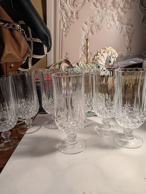 7 X Vintage LONGCHAMP Cristal D'Arques Lead Crystal Cordial Wine Glass Single 7''