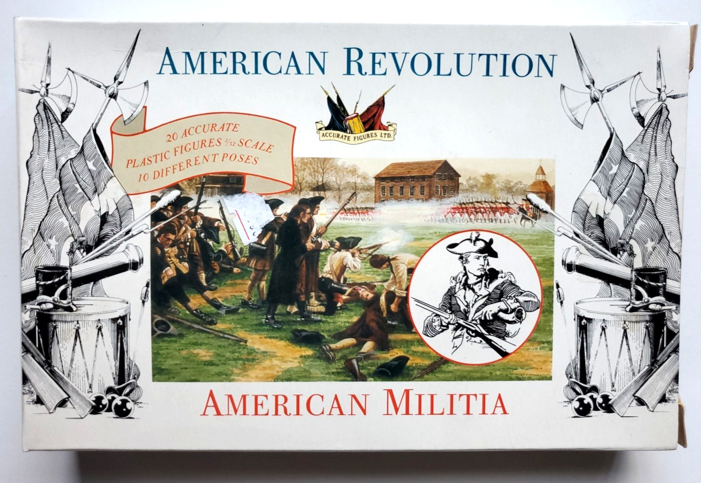 Accurate 1:32 American Revolution Militia 20 Figures in 10 Poses