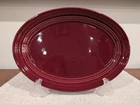 Vintage Fiesta Ware Cinnabar Oval Platter – 7″ x 9.75″ Homer Laughlan UNUSED