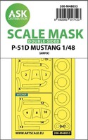 P-51D Mustang Double-Sided Mask For Airfix / 1:48