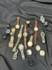 Lot Of 17 Vintage Watches Lorus Timex  Sharp Sold As Is For Parts Not Working