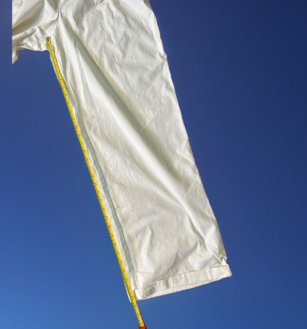 Gap Womens sz 16 Tall High Rise Pleated Wide Leg Khakis Chinos Off White Pants thumbnail 8