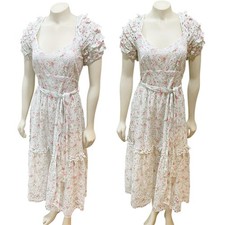 LOVESHACKFANCY  X Target Clementine White Eyelet Ruffle Dress Size 10 Cottage 