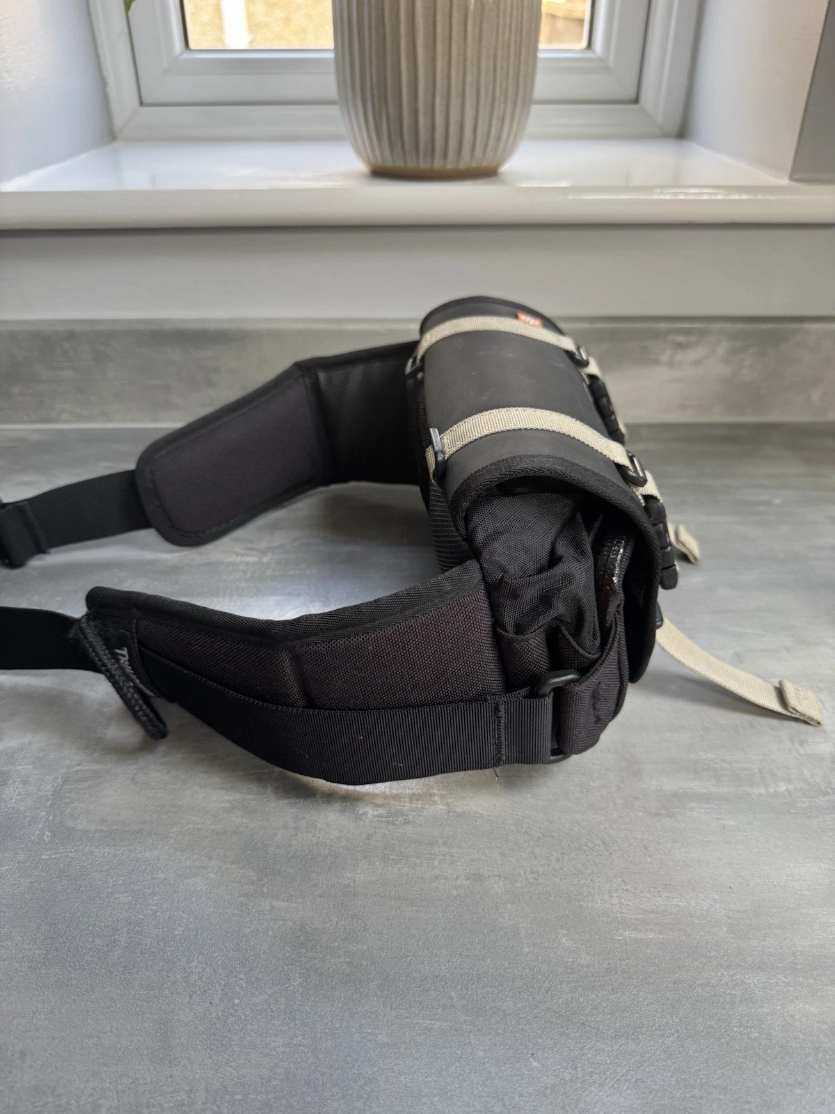 Triumph R3 Motorcycle Black Waist Bag Luggage Storage Great Condition 4