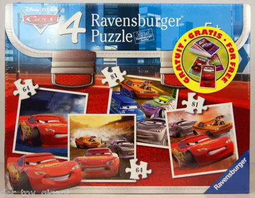 Cars - Puzzle - 4 Unterschiedliche Puzzle - mit Cars Karten-Deck - Bild 1 von 4