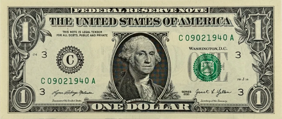 September 2nd 1940 or 9th February Uncirculated Birthday Dollar Fancy Serial - Image 2 of 3