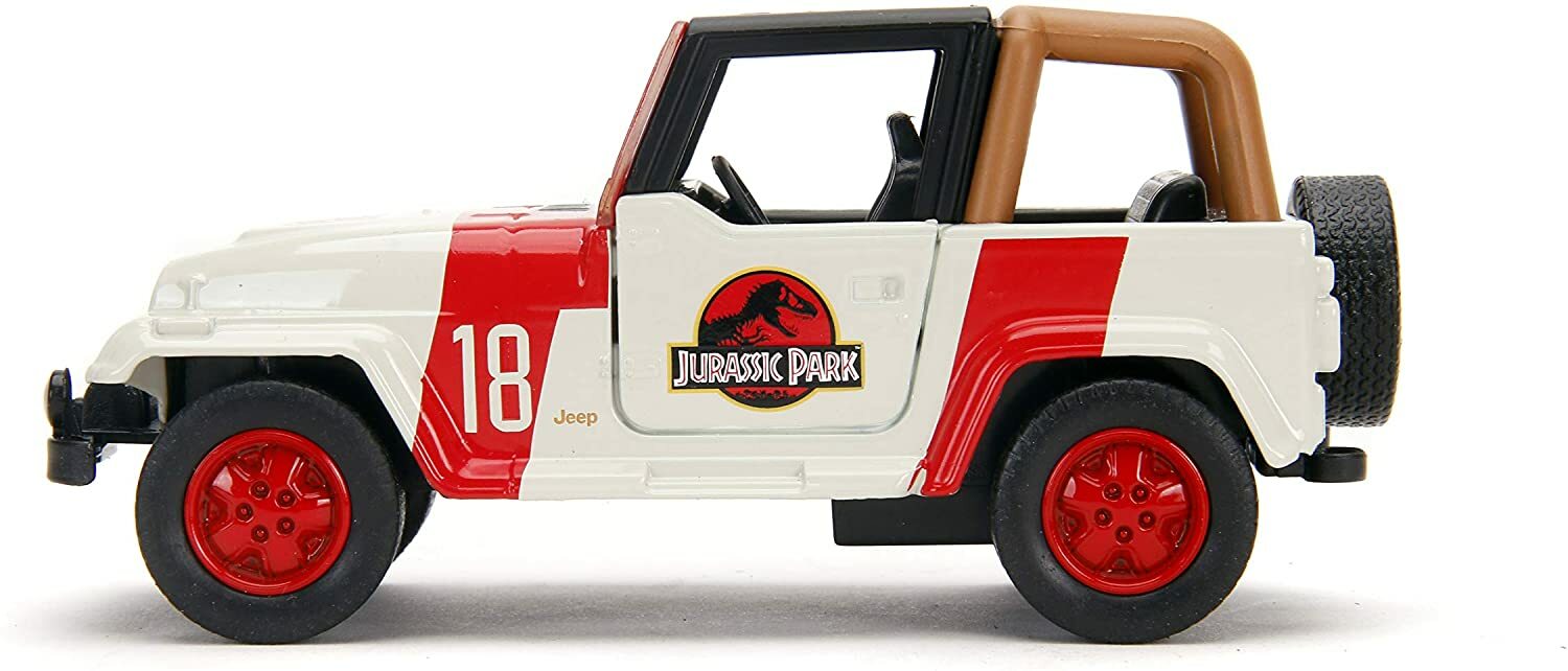 New JADA JURASSIC WORLD JEEP WRANGLER 1/32 Scale DIECAST MODEL CAR ...
