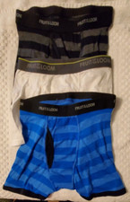 Fruit Of The Loom Boys Boxer Briefs Multicolor 3 Pack Tag Free Cotton M 10-12 