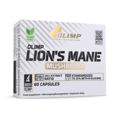 (56,86 EUR / 100 g) Olimp Lions Mane Mushroom (Hericium erinaceus) - 60 Kapseln
