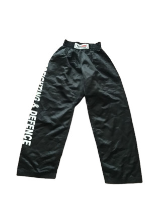 DANRHO Universal Martial Arts Pants Satin Black Kickboxing Pants Budo 