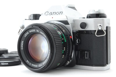 【完動品】Canon AE-1 Program Silver 50mm f1.4 ☆NEAR MINT☆ Canon AE-1 Program Film Camera silver New FD 50mm f1