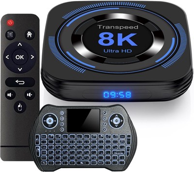 Android TV Box 12.0 8K Streaming | 4GB RAM, 64GB ROM with Dual 2.4G & 5.8G Wi-Fi