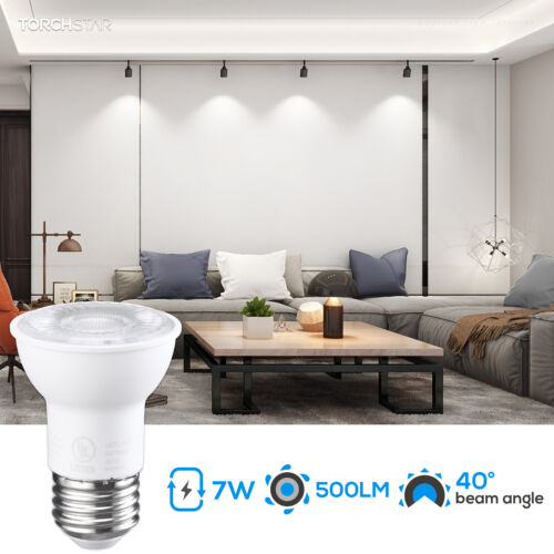 6-Pack 7W PAR16 LED Dimmable Bulb E26 Baset, 4000K Cool White - Picture 3 of 7