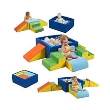 STAOLENE Soft Foam Climbing Blocks and Ball Pit 6PCS Toddler Climbing Toys In...