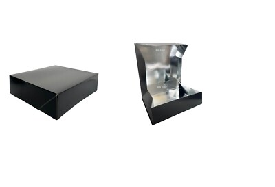 100 x Schwarz Folie Box Behälter Waffel Krepp Plätzchen Teig Pfannkuchen Quadratisch Tablett