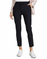 VERONICA BEARD Navy Blue Stretch Wool Blend Chic Tapered Leg Ankle Pants 10 US