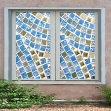 3D Texture 044NAO Window Film Print Sticker Cling Stained Glass UV Block Fay