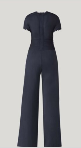 HERVE LEGER, Pintucked Crepe Jumpsuit, S, NWT - Picture 7 of 11
