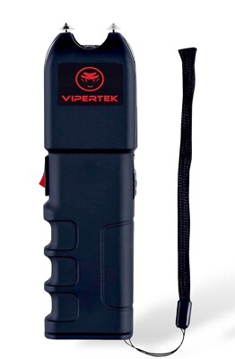 Genuine VIPERTEK Max Power Rechargeable Stun Gun Heavy Duty + LED Light