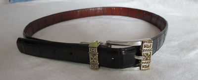 Brighton Genuine Leather Black Brown Reversible Belt w  display picture 1