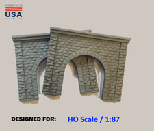 X2 HO Scale Stone Single Train Tunnel Portal - H0 Model Railroad Scenery