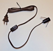 6' BROWN LAMP CORD SET WITH CLIP IN CANDELABRA SOCKET AND LINE SWITCH 46760JB