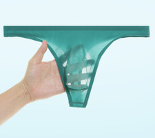 Men Briefs Underwear G String Thong Panties Low Rise Ultra-thin See-through