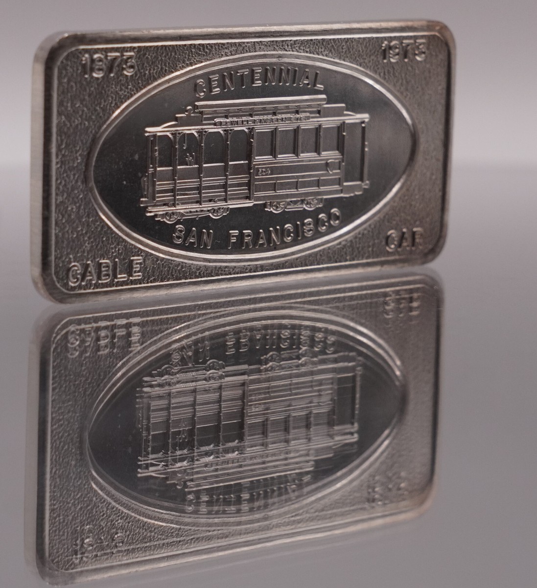 1973 Patrick Mint San Francisco CA Cable Car 1oz 999 FINE Silver