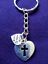 thumbnail 1  - Christian Cross Heart Key Ring
