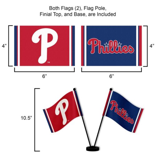 Philadelphia Phillies Desk Flags - Picture 3 of 5