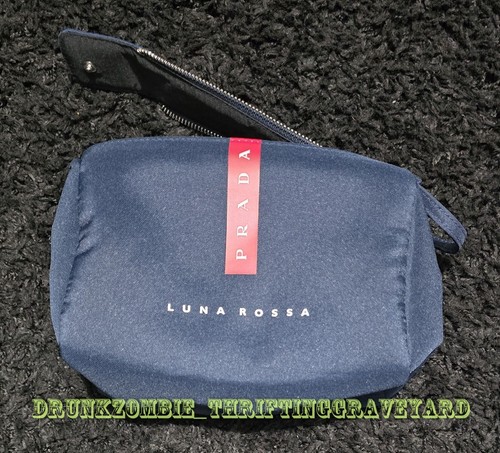 PRADA Luna Rossa Dark Blue Dopp Kit Toiletry Bag Cosmetic Beauty Pouch - 第 1/6 張圖片