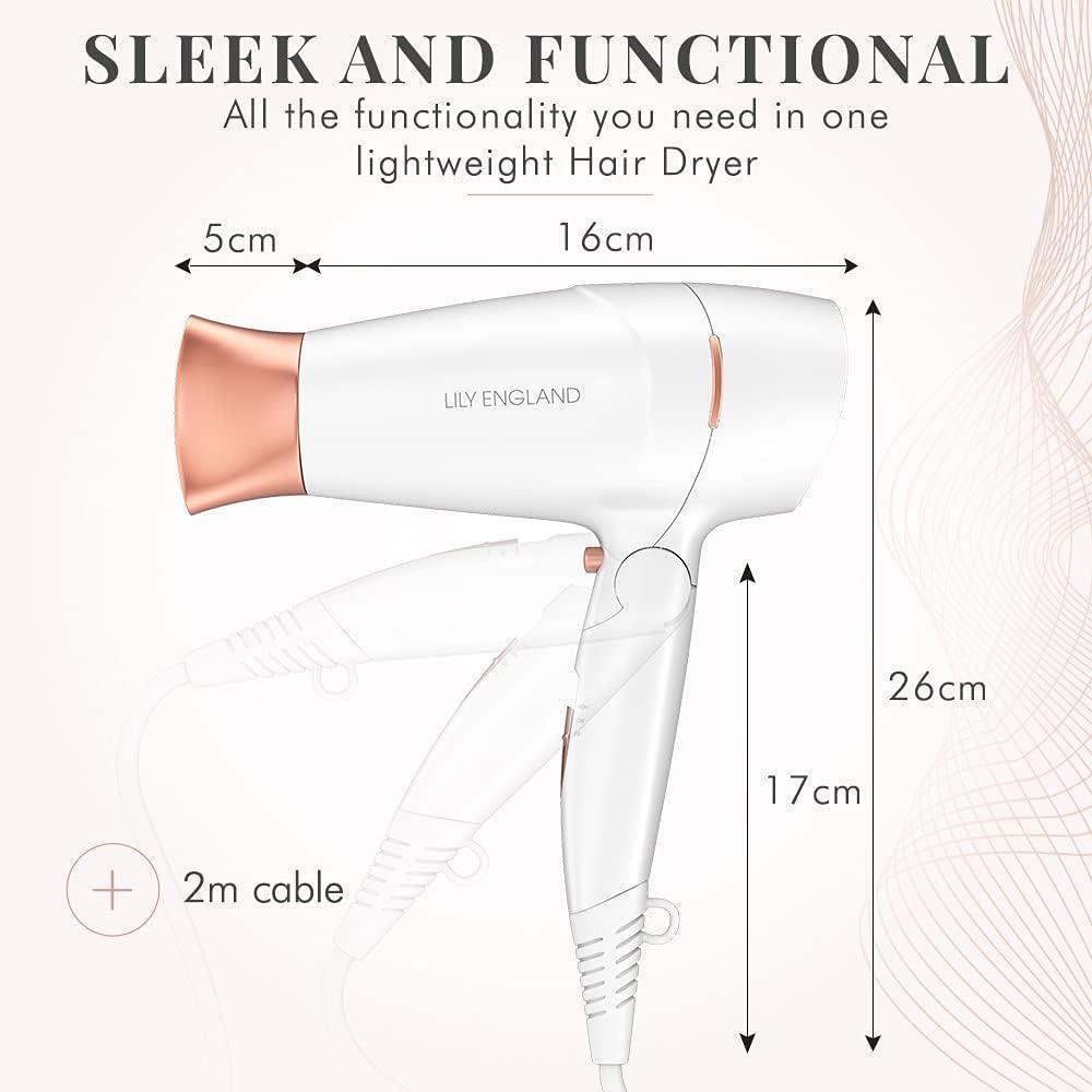 LILY ENGLAND FOLDING PORTABLE TRAVEL HAIRDRYER for Women Lightweight eBay