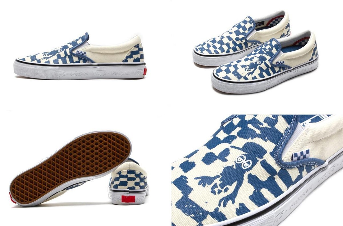 VANS Blue Checkerboard X-KROOKED by Natas for RAY BARBEE  display picture 1
