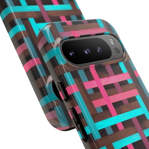 Pink Cyan Birch Grid Phone Case for iPhone, Samsung Galaxy, Pixel - 第 214/240 張圖片