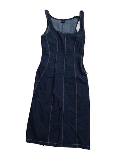 Trussardi jeans vestito dress giubbotto jacket giacca tg 42 donna woman blu  blue | eBay