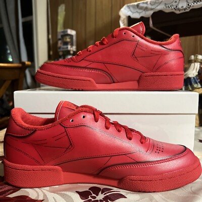Reebok Club C x Maison Margiela Vector Red / Size 8.5 | eBay