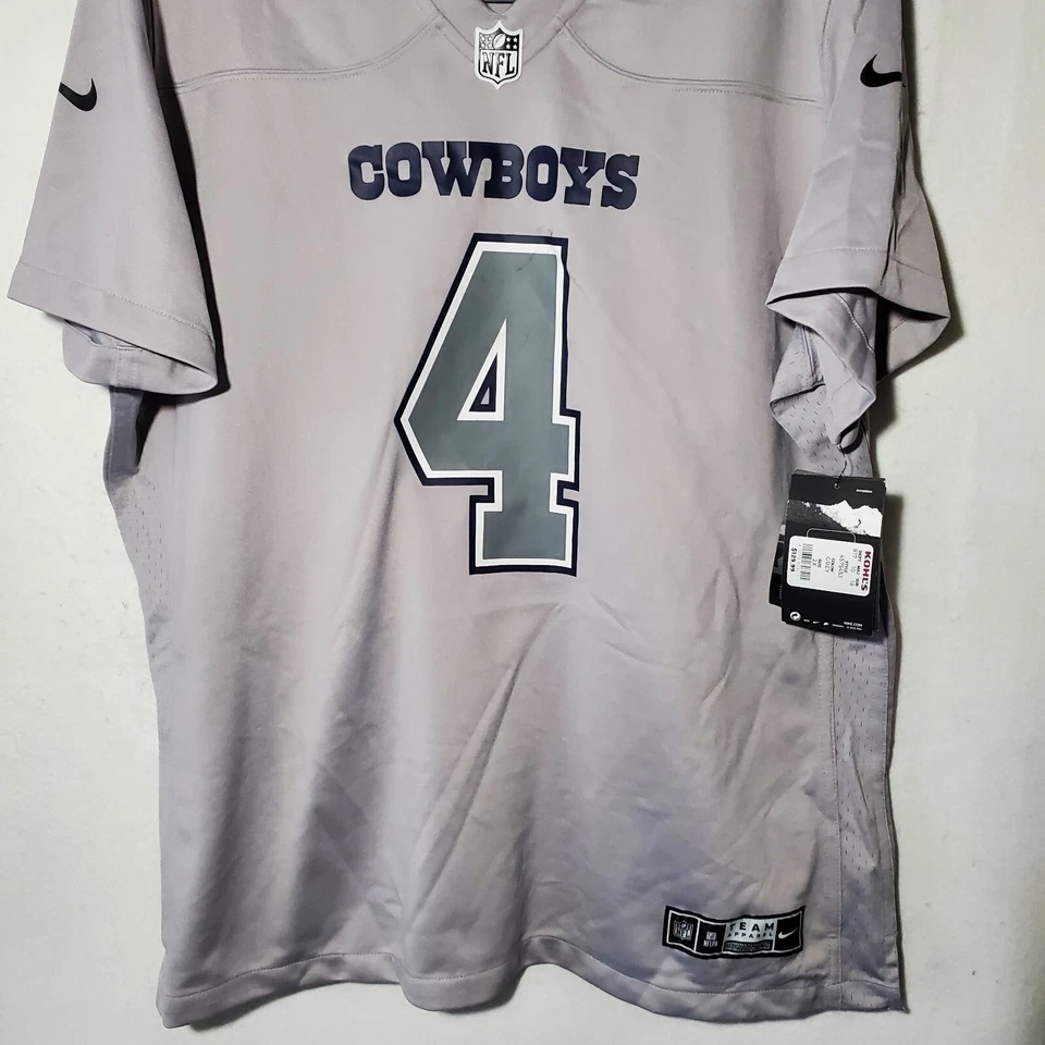 Dak Prescott Даллас ковбои Джерси женщин 2 X футбол серый Nike на поле новый с Ярлыками  - Изображение 3 из 4
