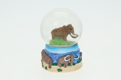 Schneekugel Mammut  Höhe 6,5 cm Tier Miniatur Figur Tier Schnee Miniatur kugel